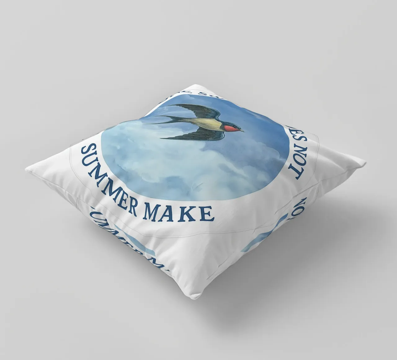 ONE SWALLOW DOES NOT A SUMMER MAKE cuscino da Vintage Van Gogh