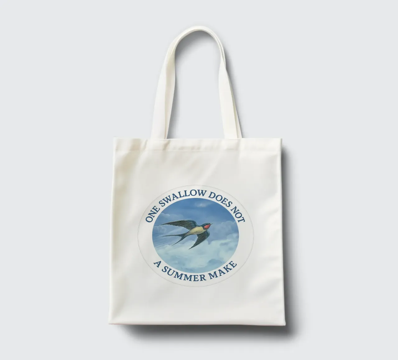 ONE SWALLOW DOES NOT A SUMMER MAKE borsa in juta da Vintage Van Gogh