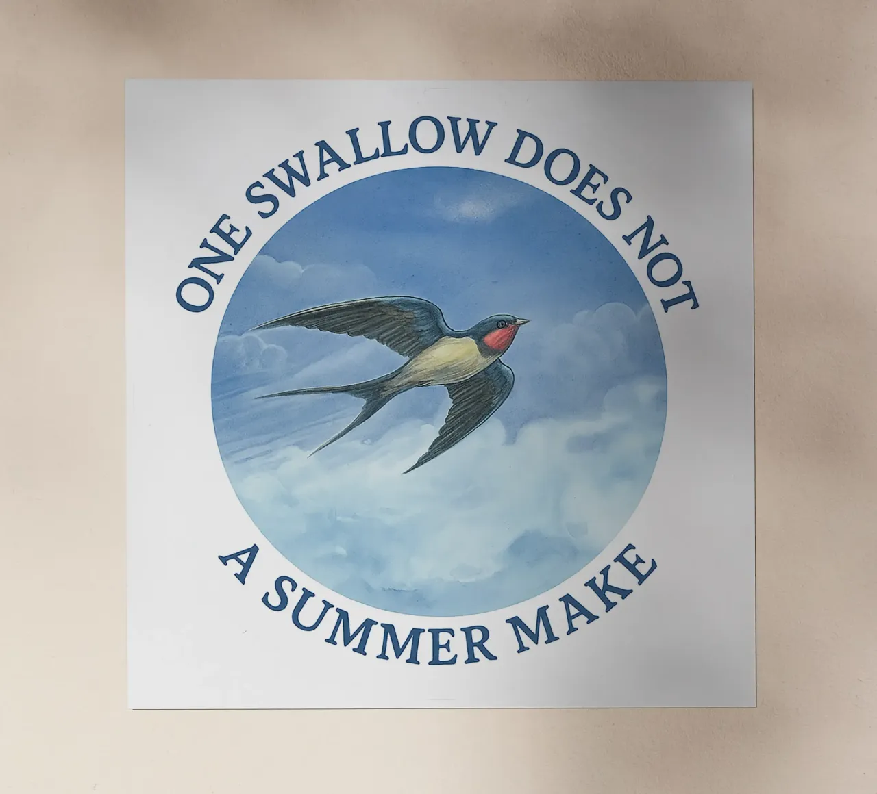 ONE SWALLOW DOES NOT A SUMMER MAKE pellicola backlit da Vintage Van Gogh