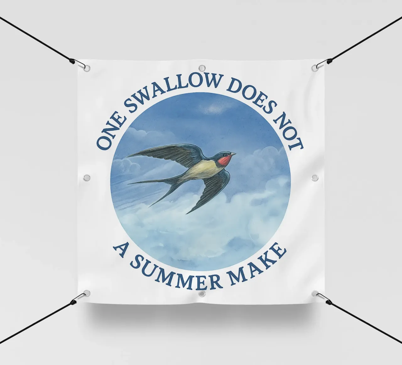 ONE SWALLOW DOES NOT A SUMMER MAKE telo in pvc da Vintage Van Gogh