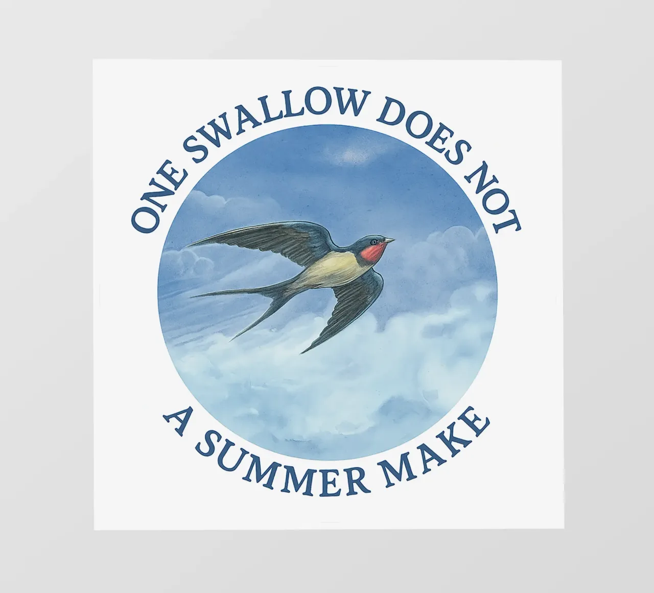 ONE SWALLOW DOES NOT A SUMMER MAKE telo in pvc da Vintage Van Gogh