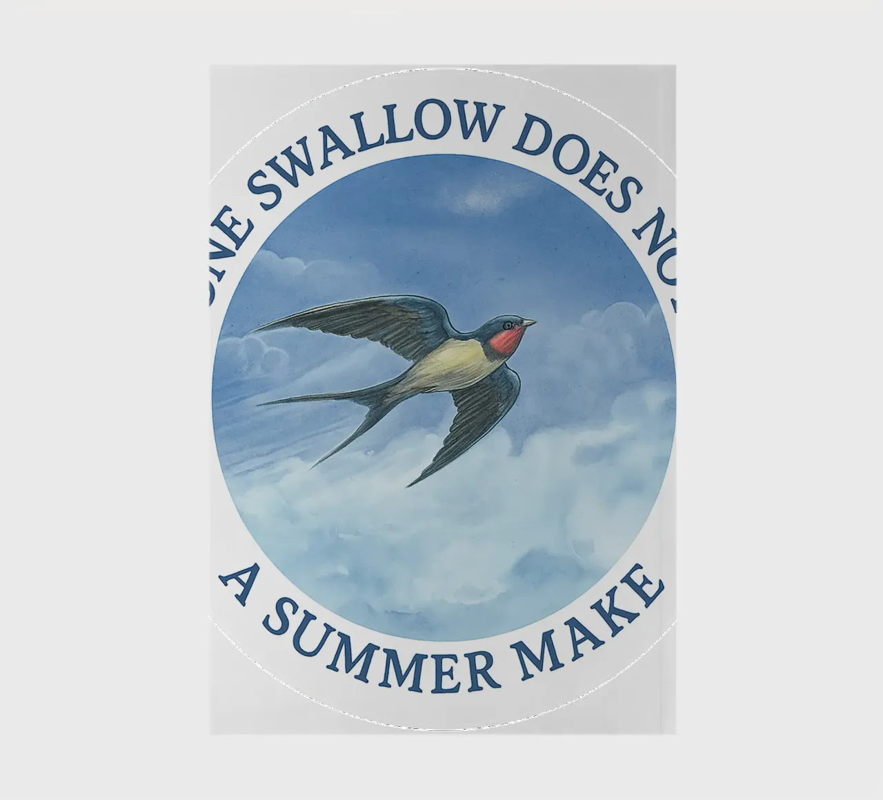 ONE SWALLOW DOES NOT A SUMMER MAKE notebook by Vintage Van Gogh