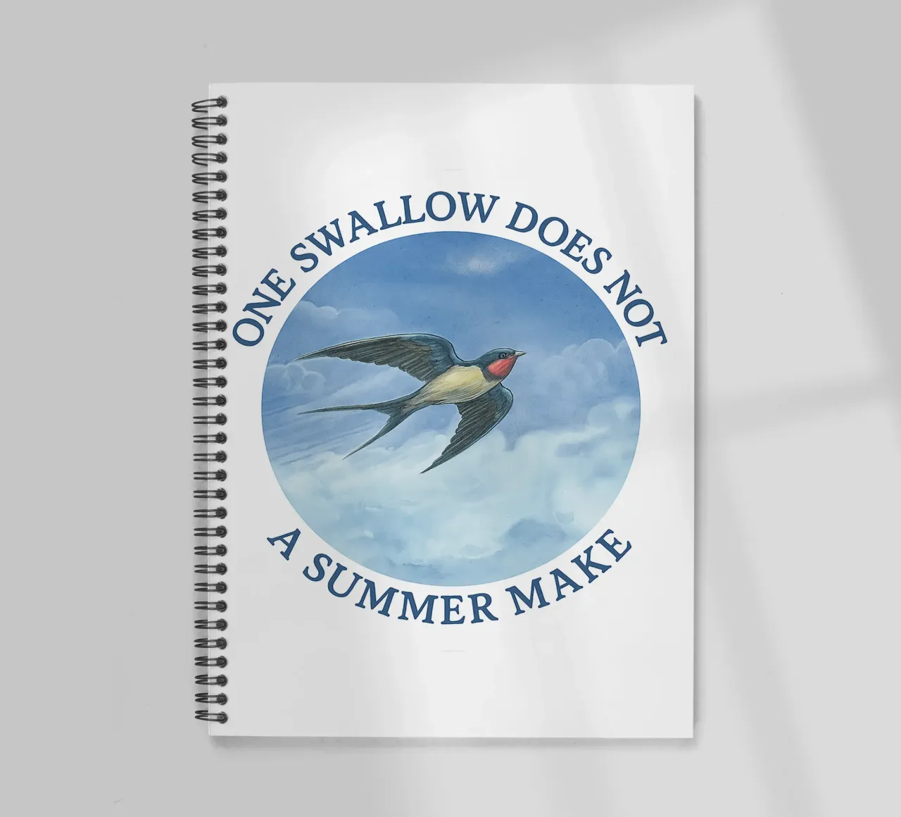 ONE SWALLOW DOES NOT A SUMMER MAKE diario ad anelli da Vintage Van Gogh