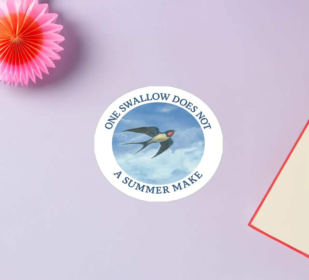 ONE SWALLOW DOES NOT A SUMMER MAKE adesivo da Vintage Van Gogh