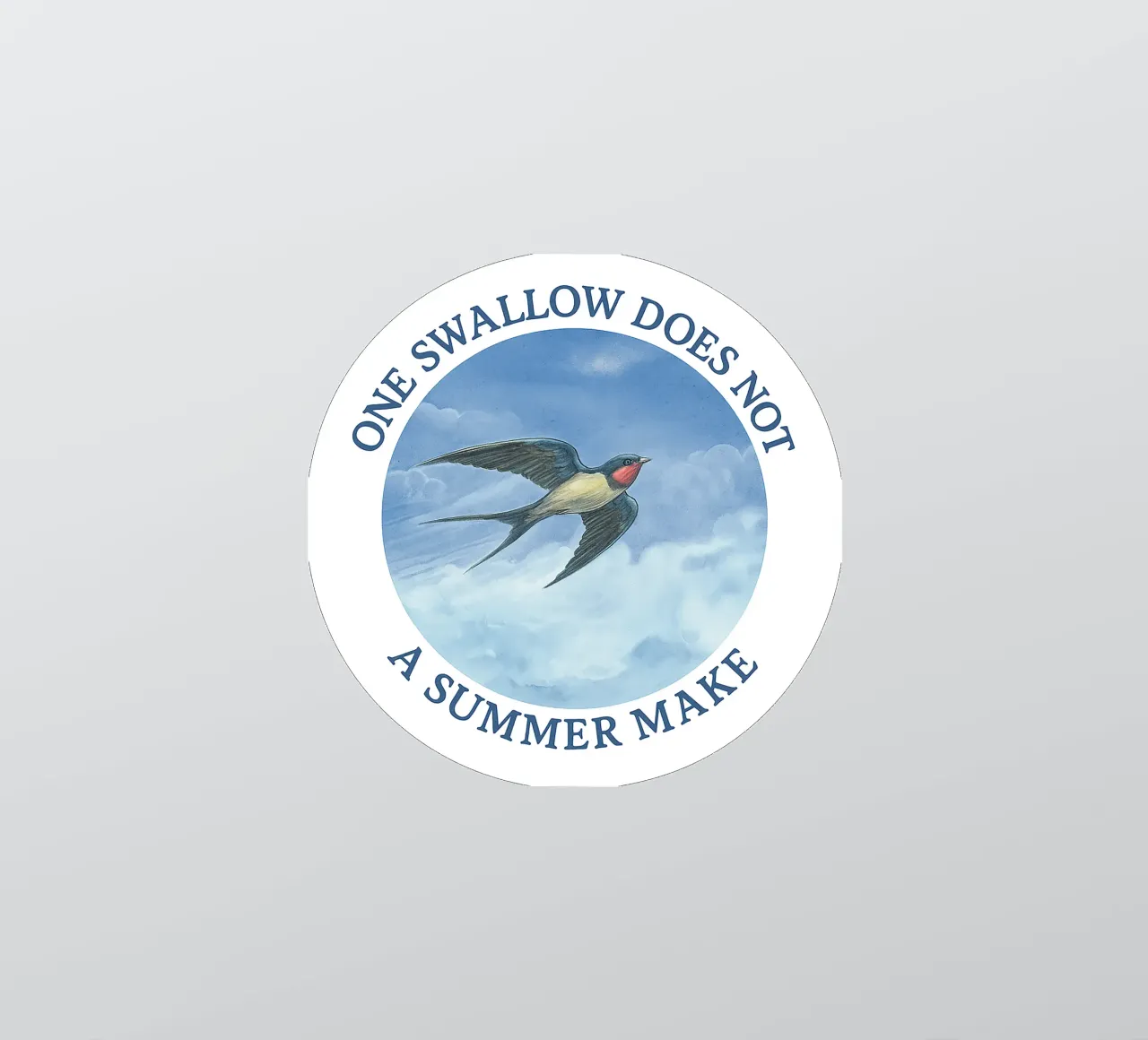 ONE SWALLOW DOES NOT A SUMMER MAKE adesivo da Vintage Van Gogh