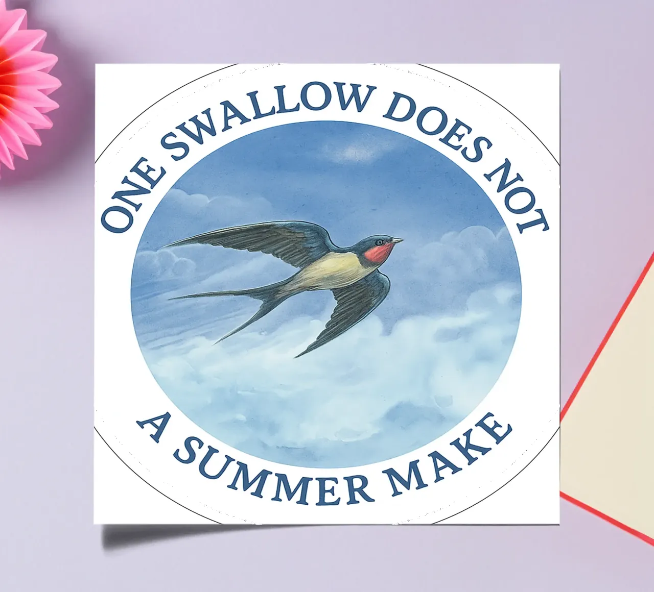 ONE SWALLOW DOES NOT A SUMMER MAKE foglio adesivo da Vintage Van Gogh