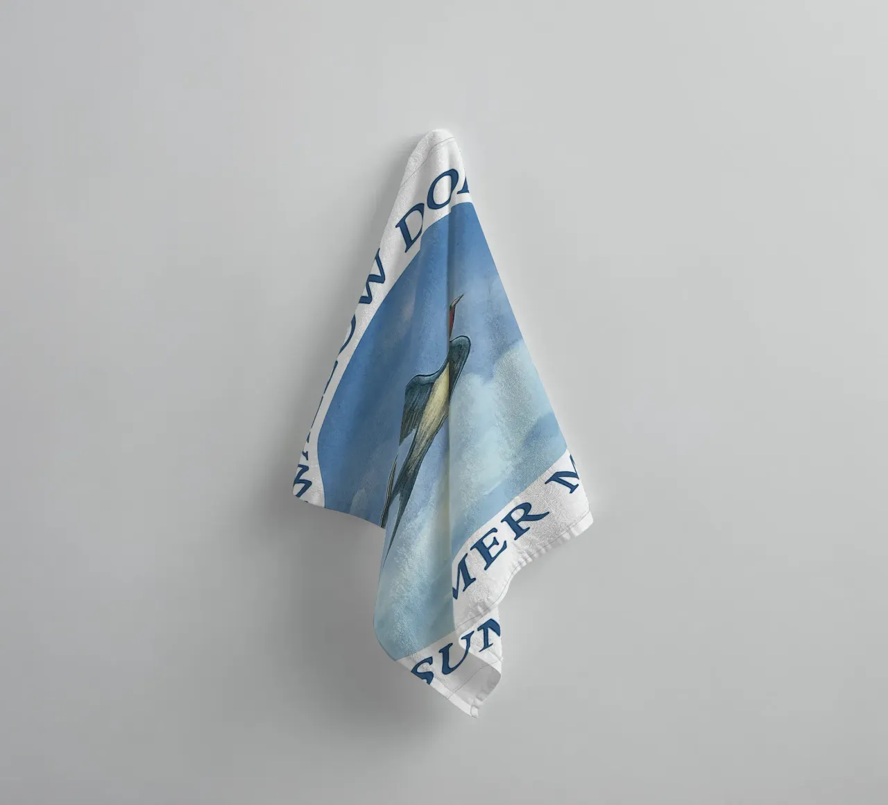 ONE SWALLOW DOES NOT A SUMMER MAKE towel by Vintage Van Gogh