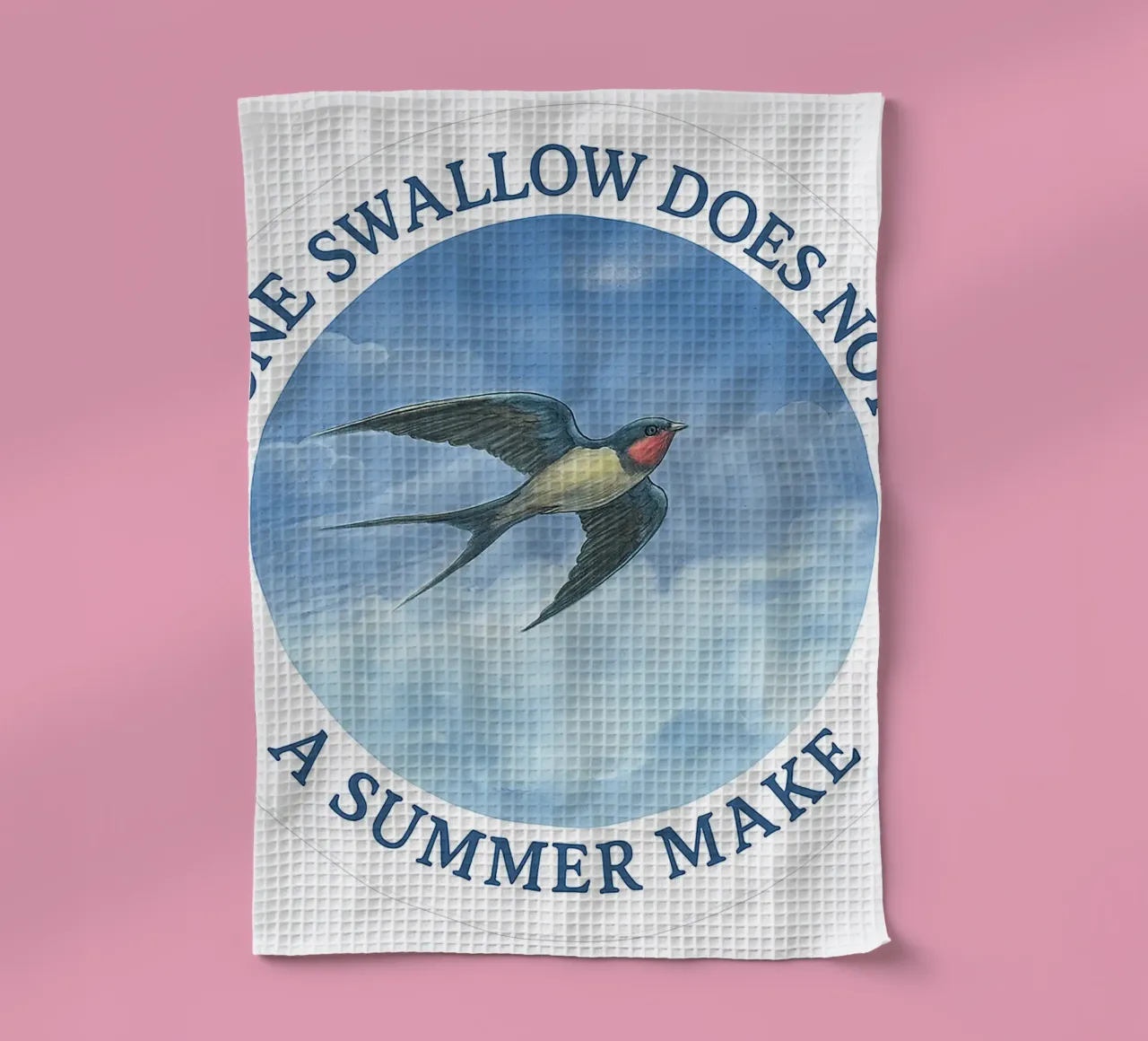 ONE SWALLOW DOES NOT A SUMMER MAKE torchon de Vintage Van Gogh