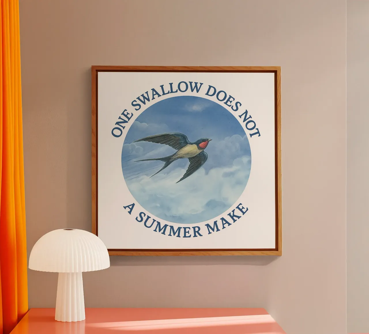 ONE SWALLOW DOES NOT A SUMMER MAKE metacrilato de Vintage Van Gogh