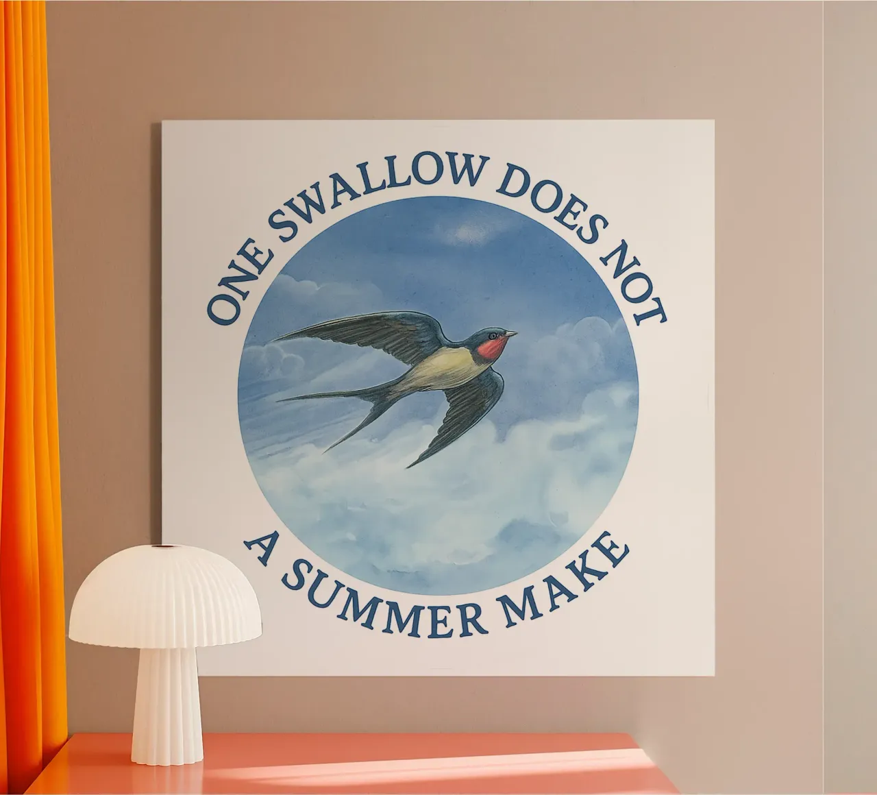 ONE SWALLOW DOES NOT A SUMMER MAKE metacrilato de Vintage Van Gogh