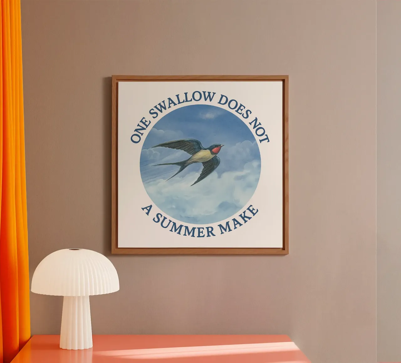 ONE SWALLOW DOES NOT A SUMMER MAKE pannello forex da Vintage Van Gogh