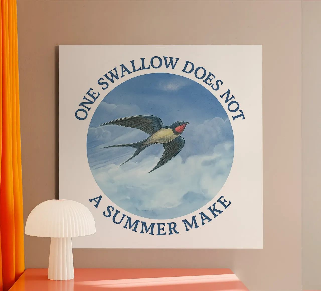 ONE SWALLOW DOES NOT A SUMMER MAKE pannello forex da Vintage Van Gogh