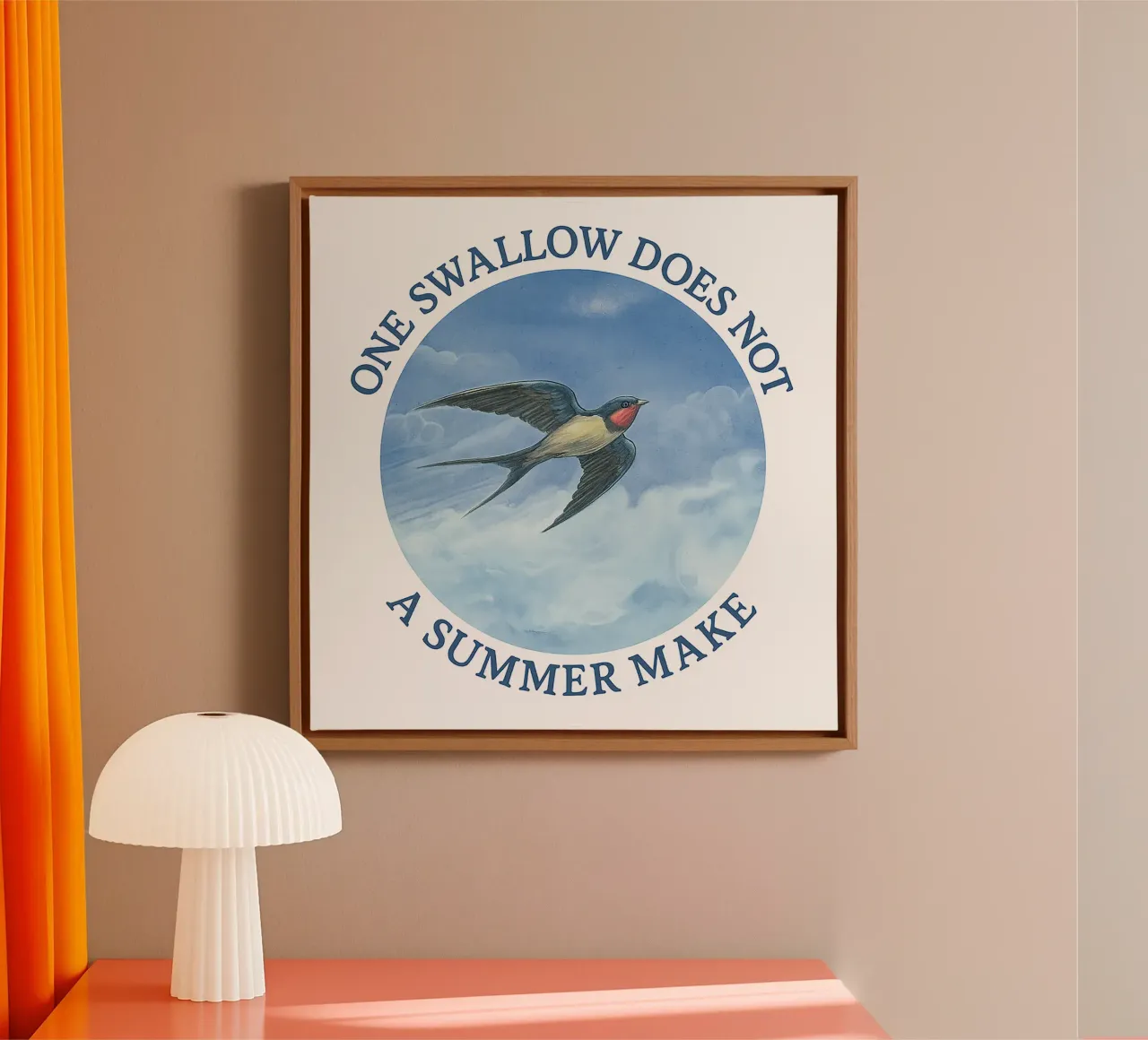 ONE SWALLOW DOES NOT A SUMMER MAKE tela da Vintage Van Gogh