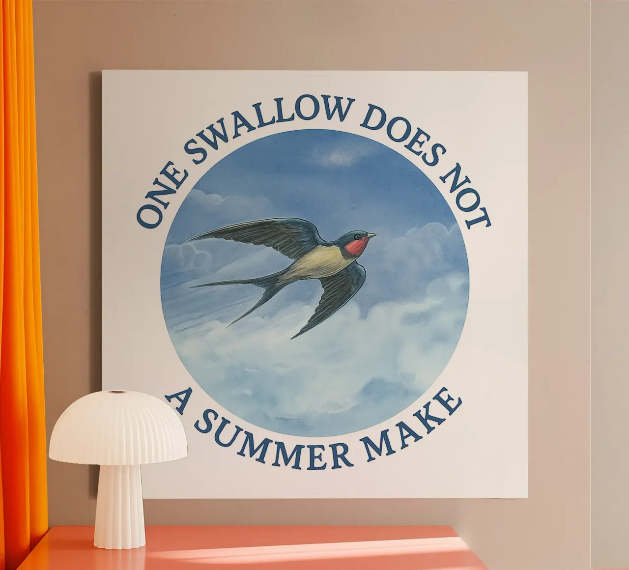 ONE SWALLOW DOES NOT A SUMMER MAKE tela da Vintage Van Gogh