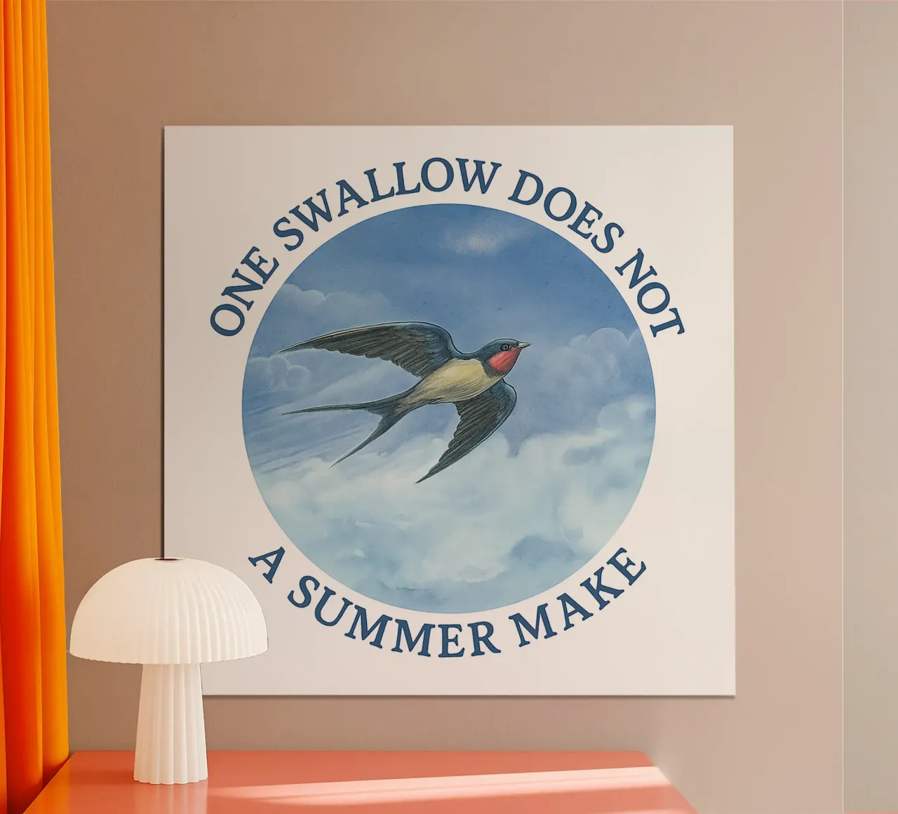 ONE SWALLOW DOES NOT A SUMMER MAKE poster by Vintage Van Gogh