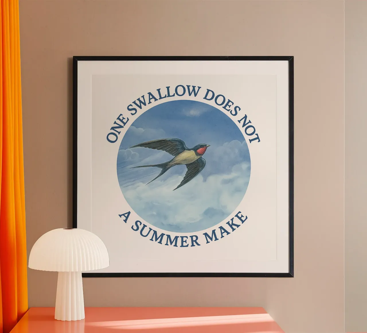 ONE SWALLOW DOES NOT A SUMMER MAKE poster by Vintage Van Gogh