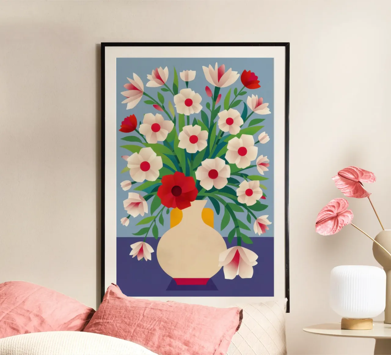 Celebrazione della fioritura cremisi poster da Bruce Juice