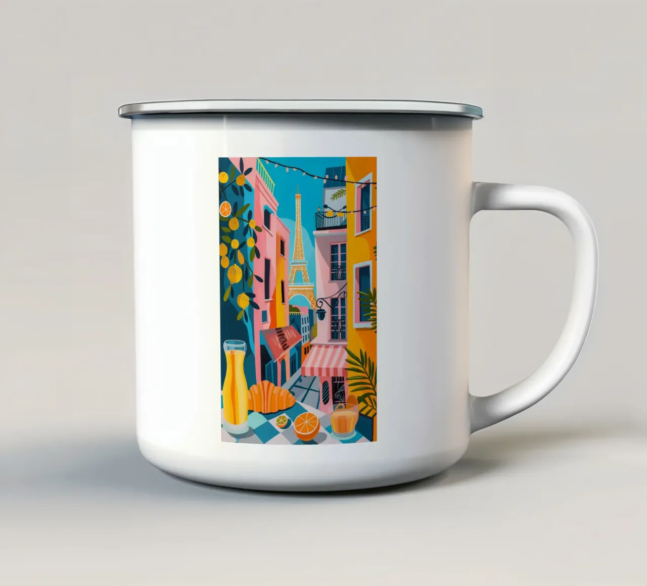 Breakfast in Paris tazza in smalto da LeDieg
