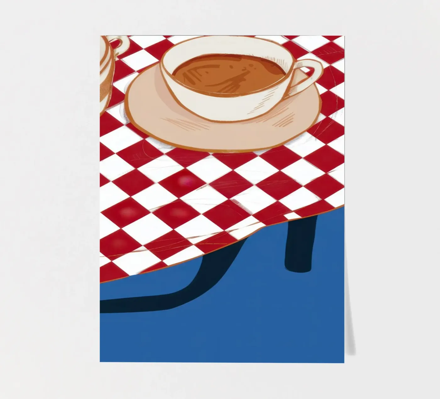 Checkered Cafe Corner sticker sheet by Snow Mist