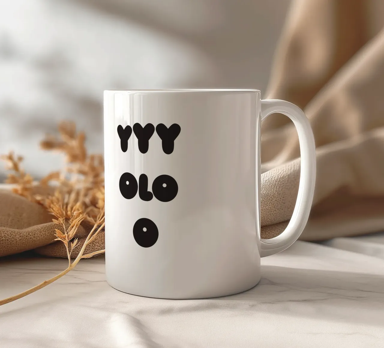 YOLO Face tazza in ceramica da Verplanungsagentur