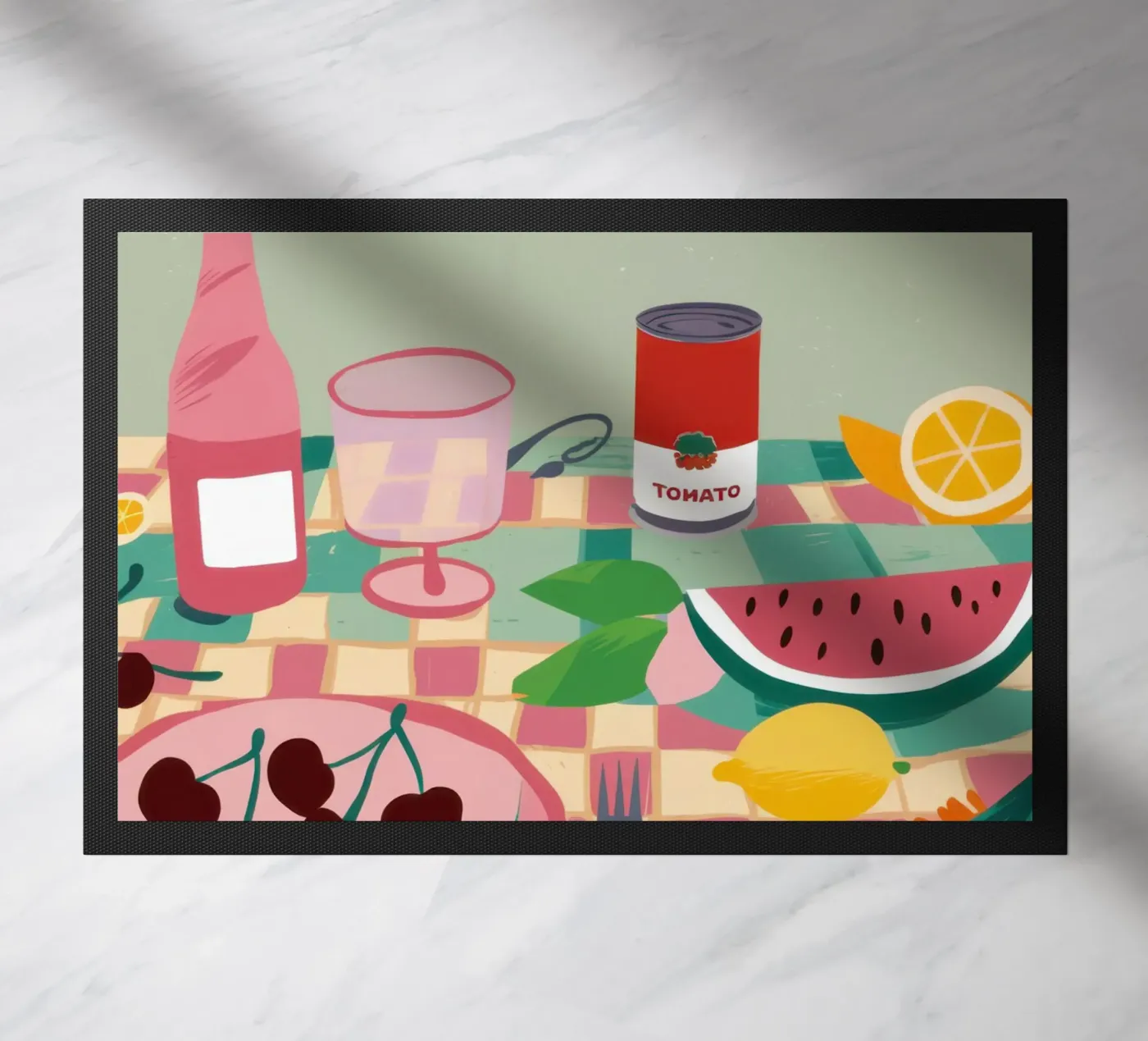 Striscia da picnic in percalle zerbino da Snow Mist