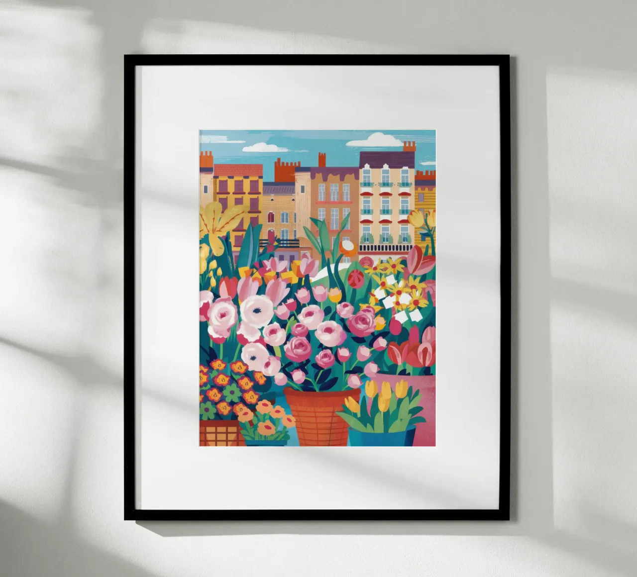 Mercato urbano dei fiori poster da Bara Suara