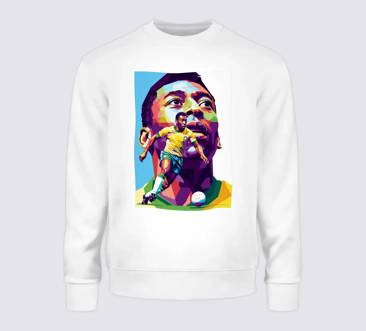 Ritratto pop art colorato di Pele felpa da Hantamrata