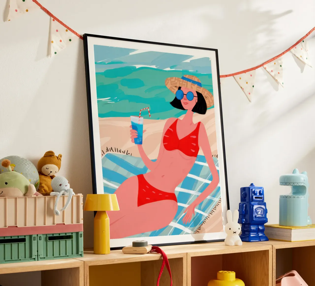 Seaside Reading Repose poster by Snow Mist