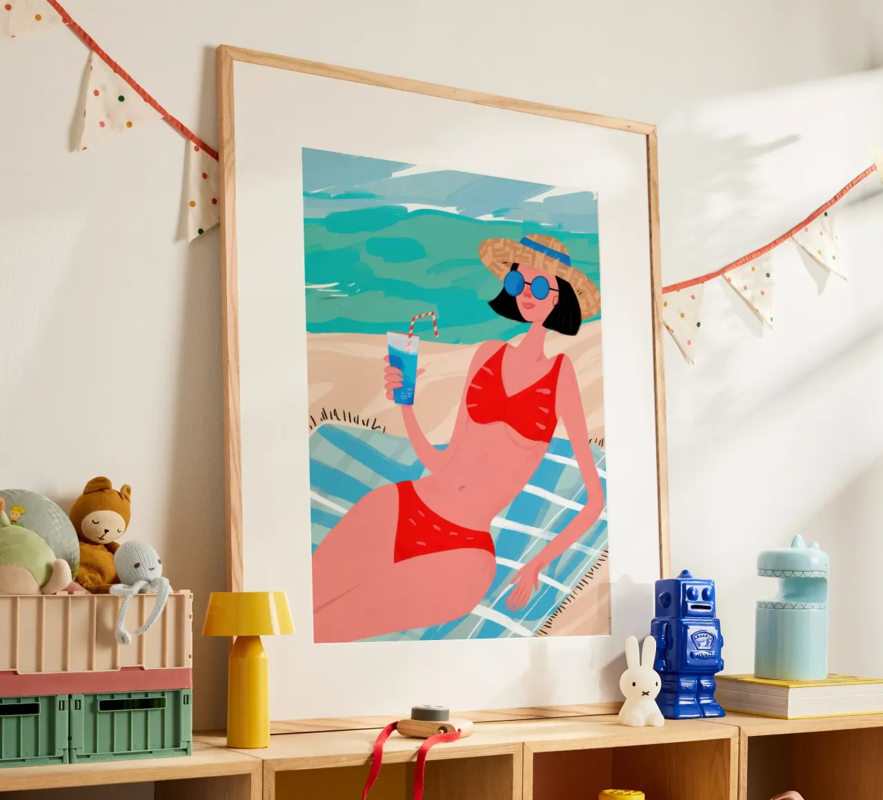 Seaside Reading Repose poster by Snow Mist