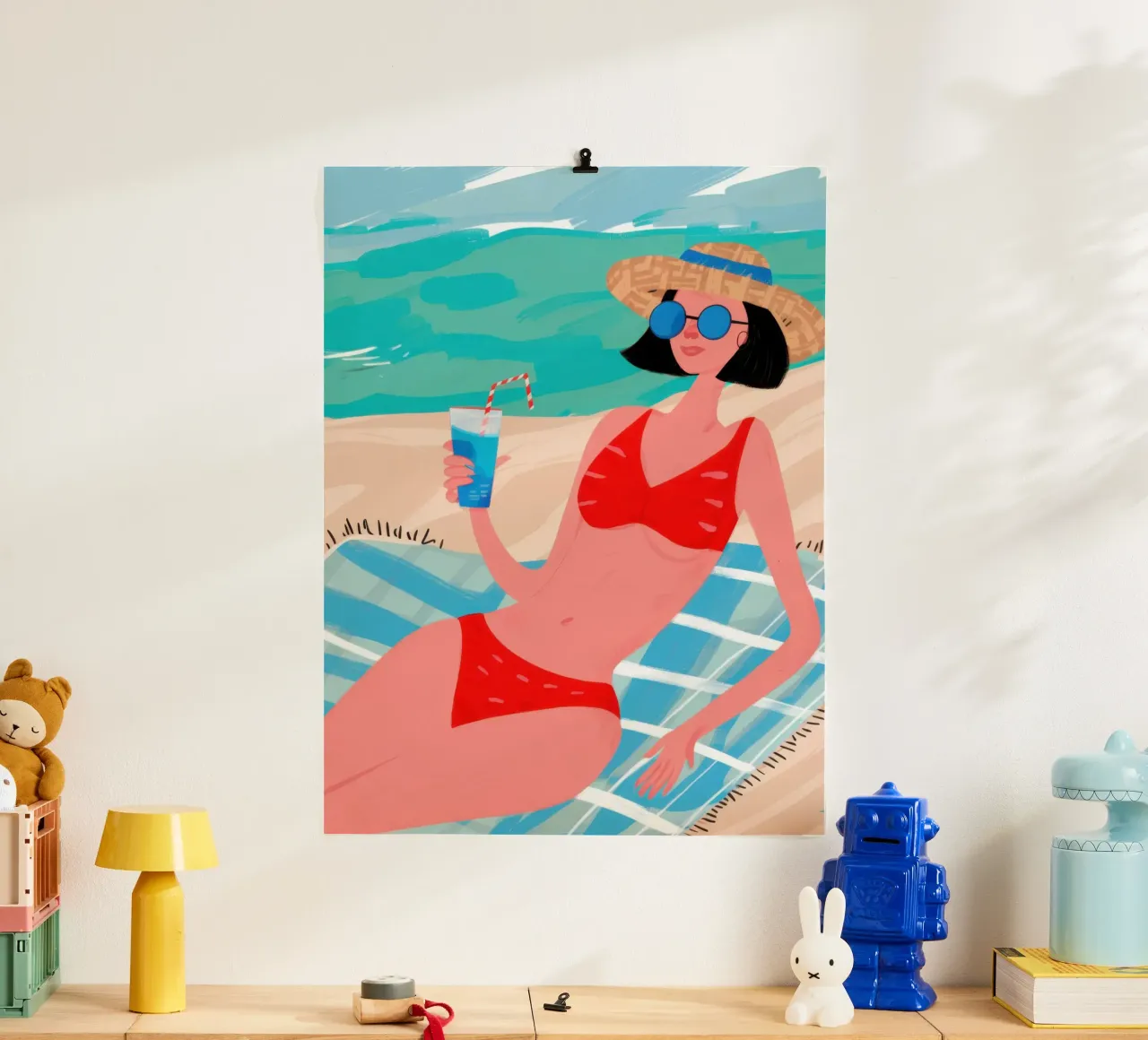 Seaside Reading Repose poster by Snow Mist