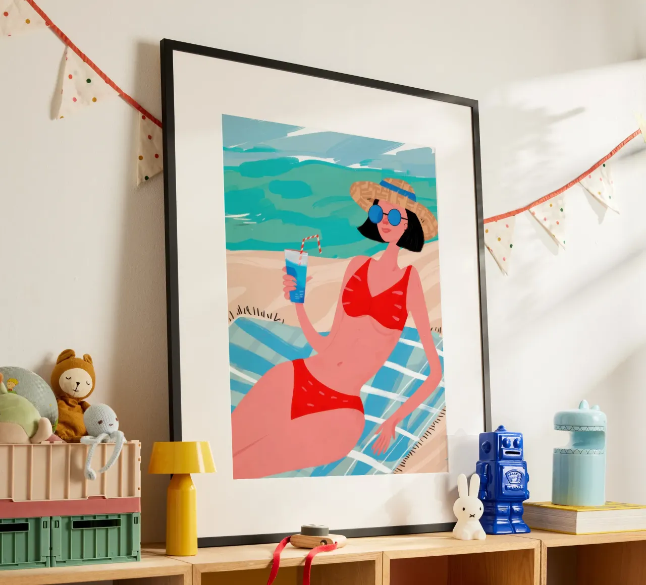 Seaside Reading Repose poster by Snow Mist