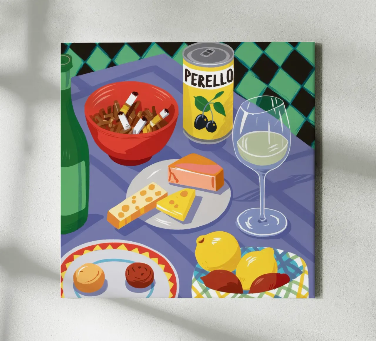 Sunset Aperitif Hour canvas with Floater frame by Astra Mist