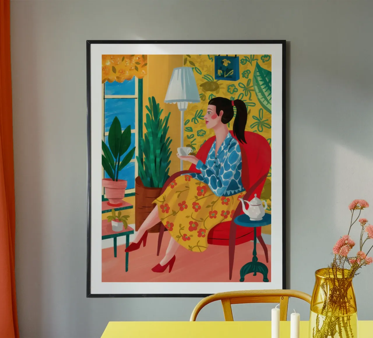 Accogliente angolo di lettura poster con telaio in plastica da Bara Suara