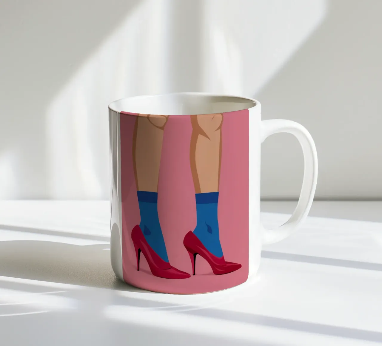 Tacchi fucsia Poise tazza in ceramica da Snow Mist