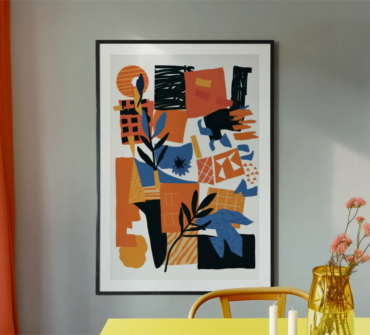 Collage di forme urbane poster da Bara Suara
