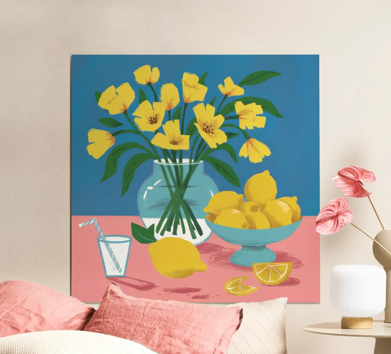 Ciotola di limone illuminata dal sole poster da Bruce Juice
