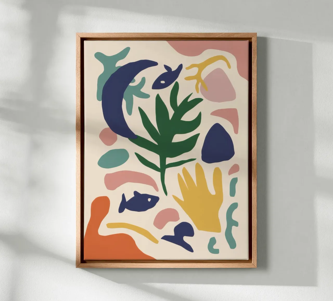 Forme del giardino celeste tela con Cornice a cassetta da Bruce Juice
