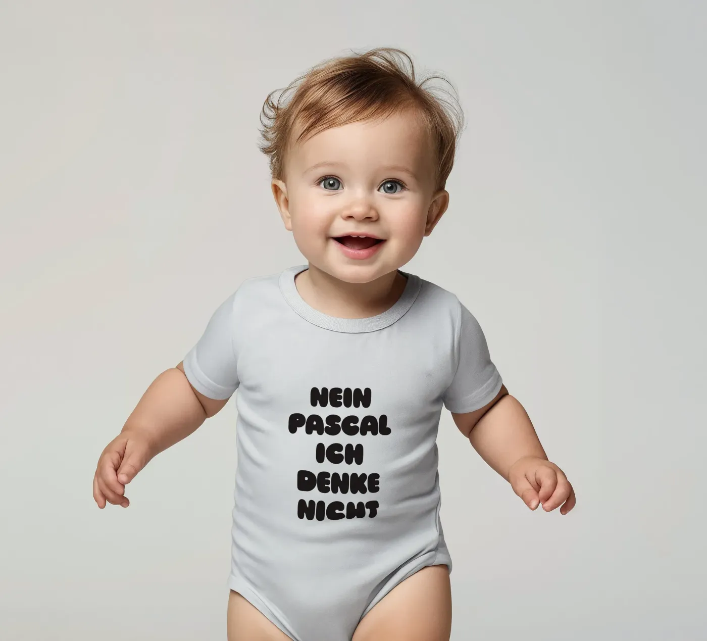 Nein Pascal Kurzarm Babybody von Verplanungsagentur