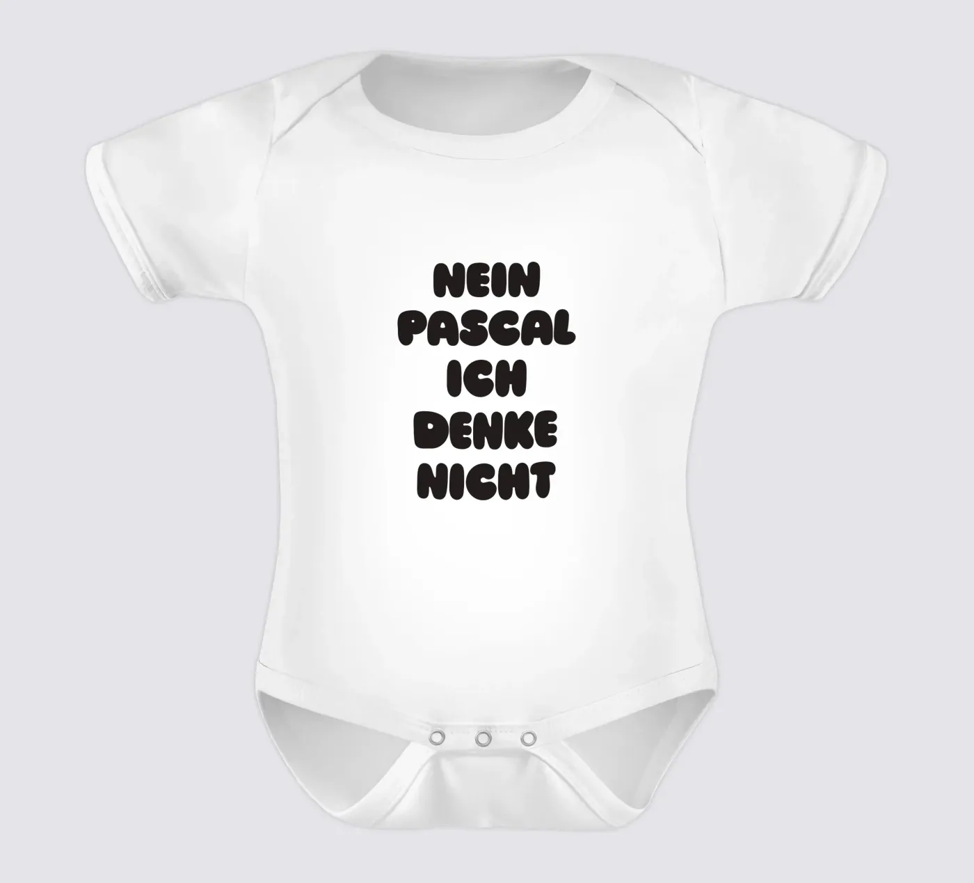Nein Pascal Kurzarm Babybody von Verplanungsagentur