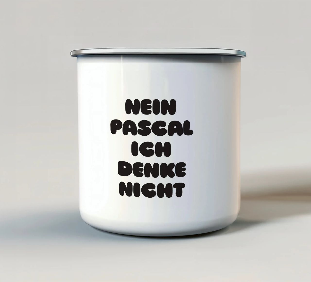 Nein Pascal tazza in smalto da Verplanungsagentur