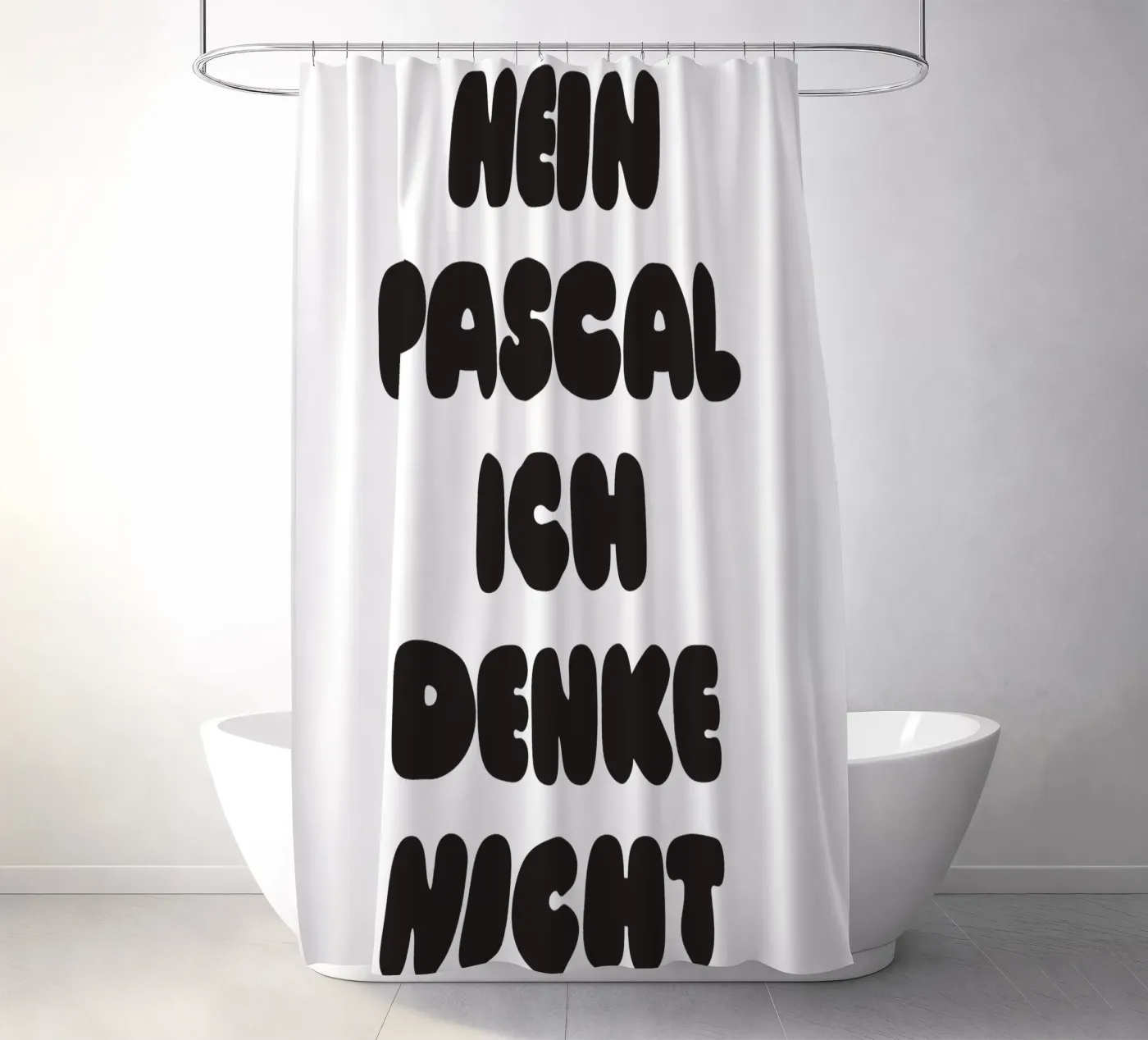 Nein Pascal Duschvorhang von Verplanungsagentur
