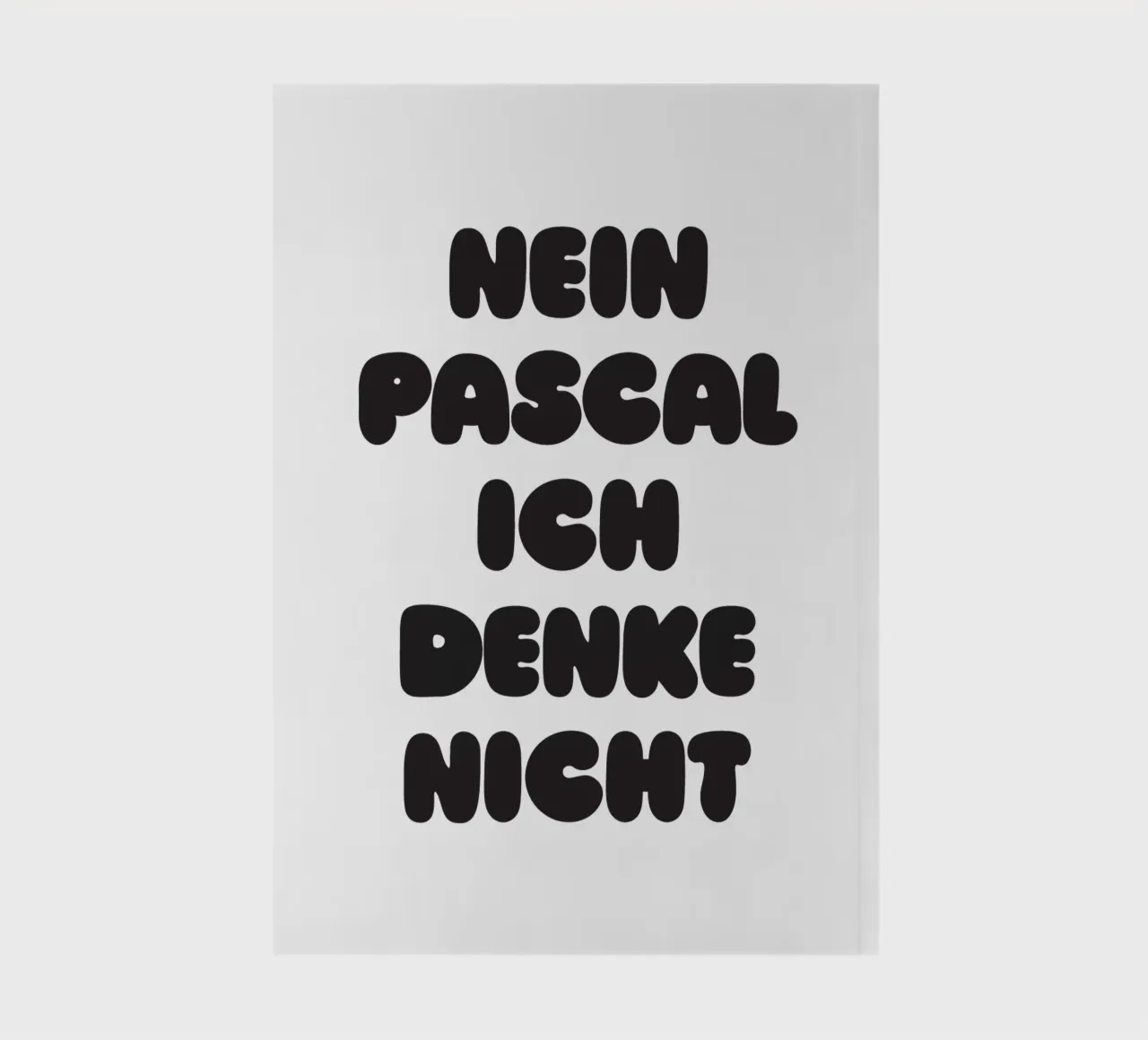 Nein Pascal Notizbuch von Verplanungsagentur