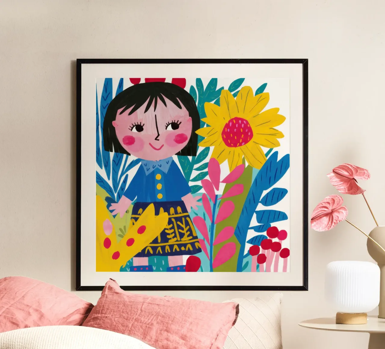Sguardo da ragazza girasole poster da Bruce Juice