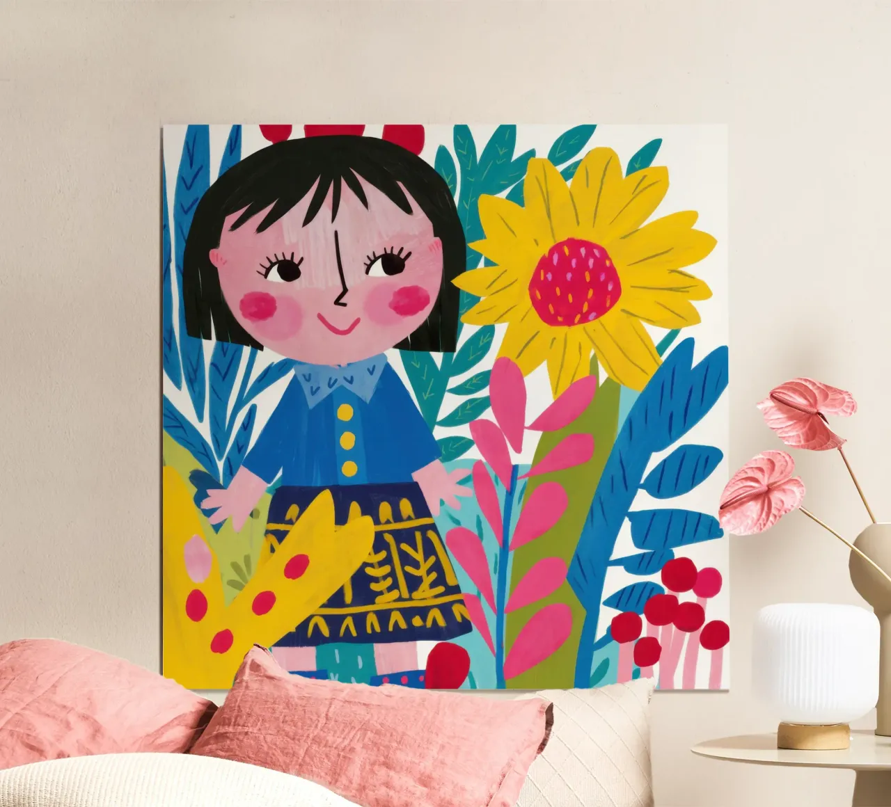 Sguardo da ragazza girasole poster da Bruce Juice