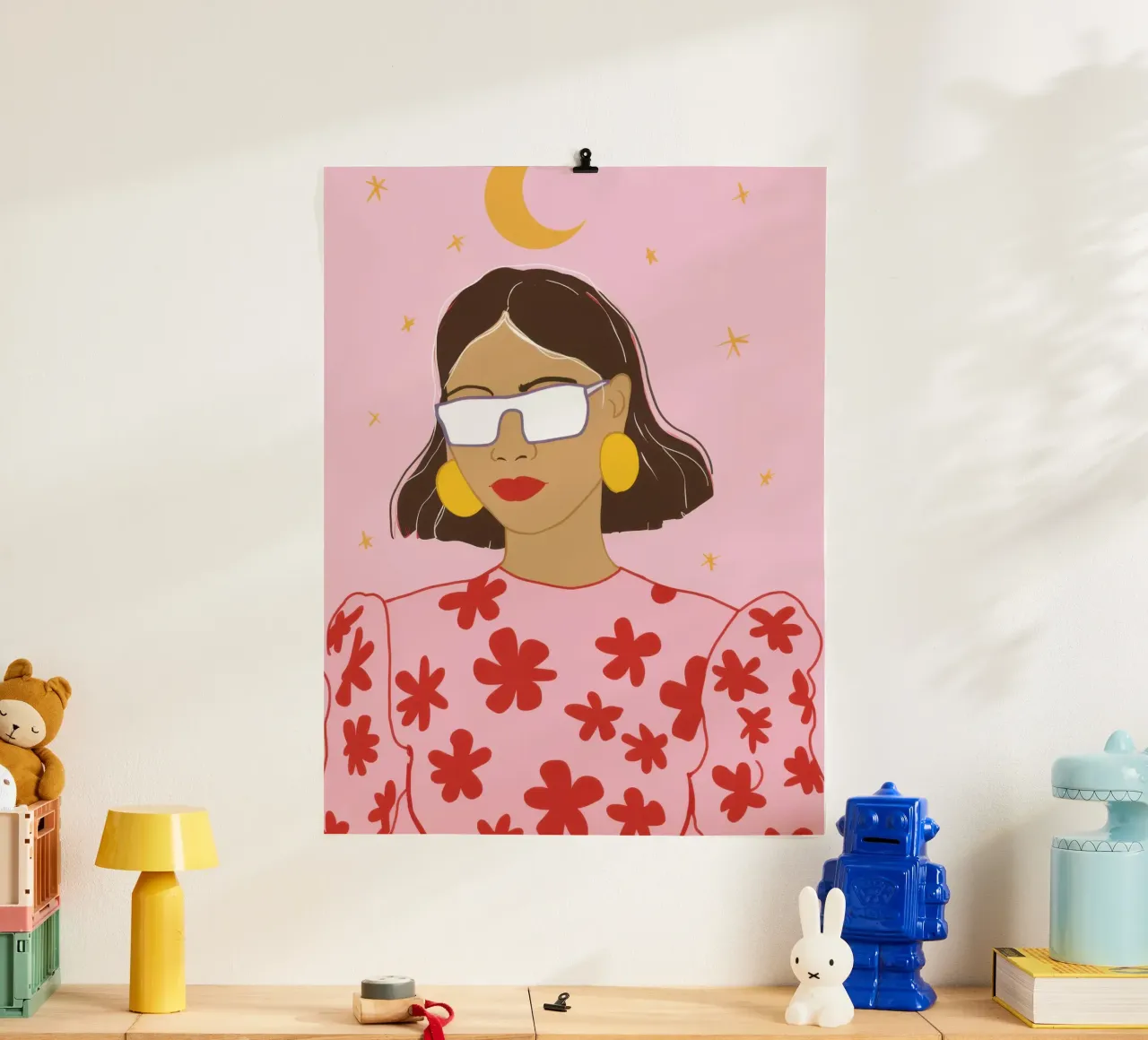 Freschezza della camicetta floreale poster con telaio in legno da Snow Mist