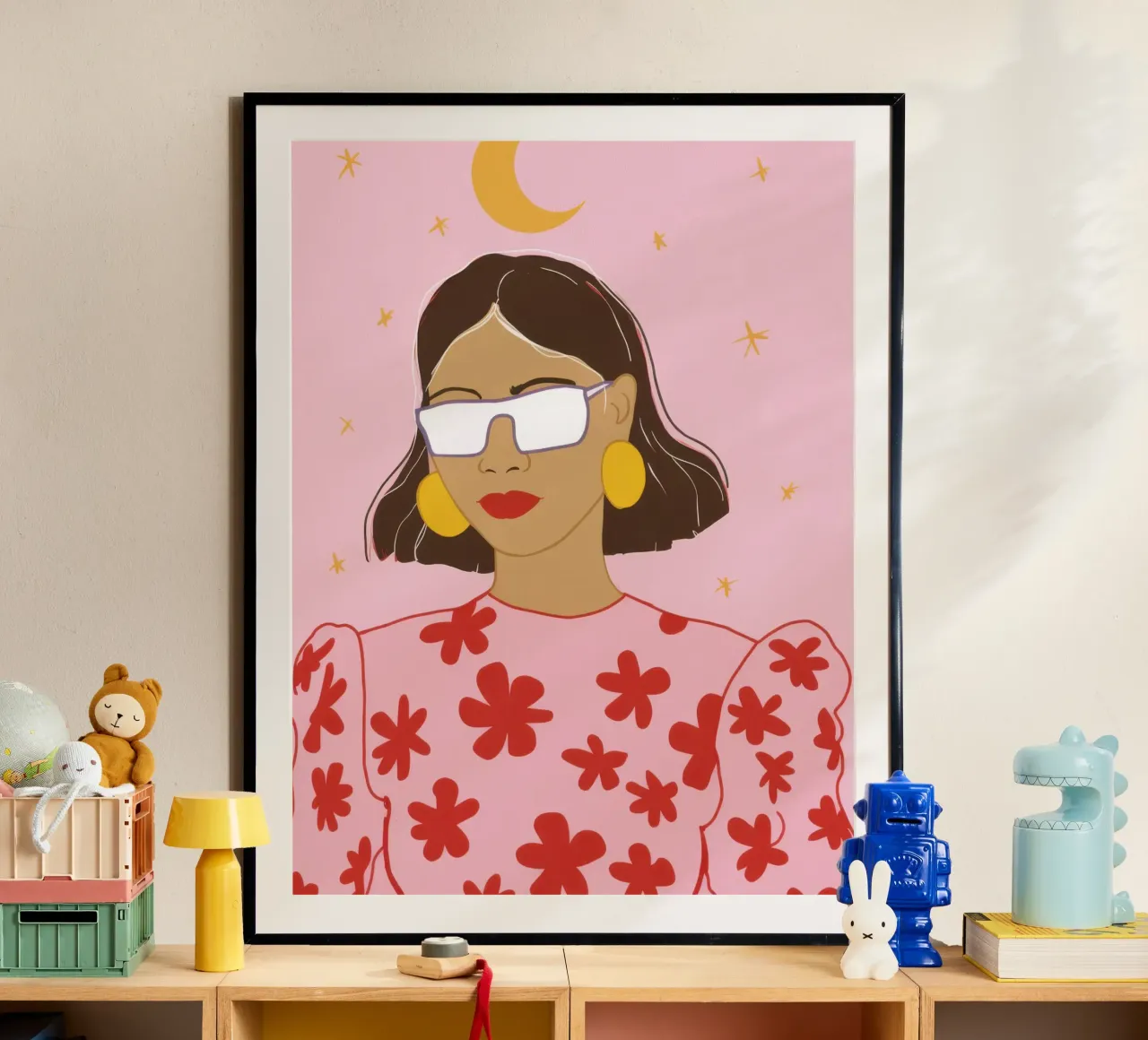 Freschezza della camicetta floreale poster con telaio in legno da Snow Mist