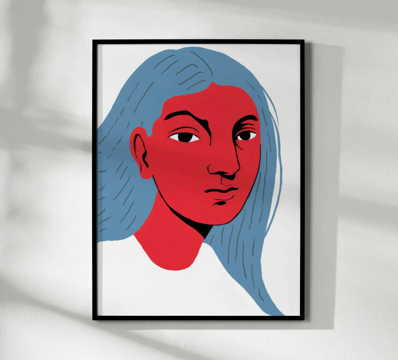 Karmijnrode tint overpeinzing poster van Bara Suara