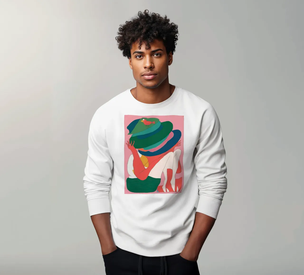 Donna dal cappello enigmatico felpa da Snow Mist