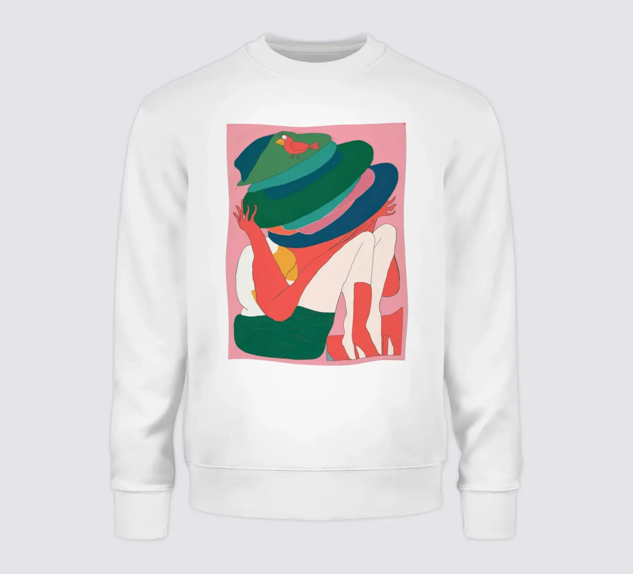 Donna dal cappello enigmatico felpa da Snow Mist