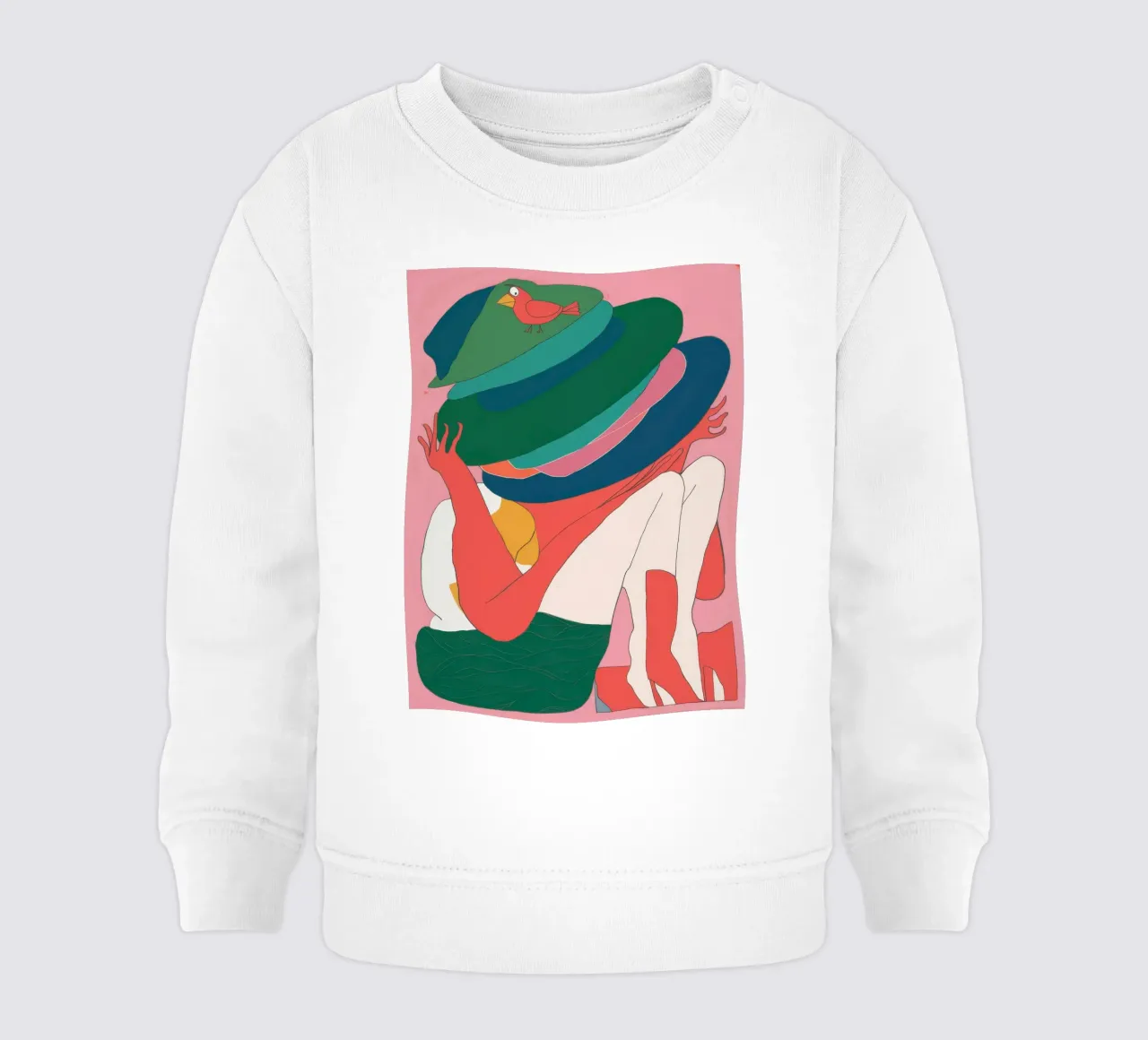 Donna dal cappello enigmatico felpa neonato da Snow Mist